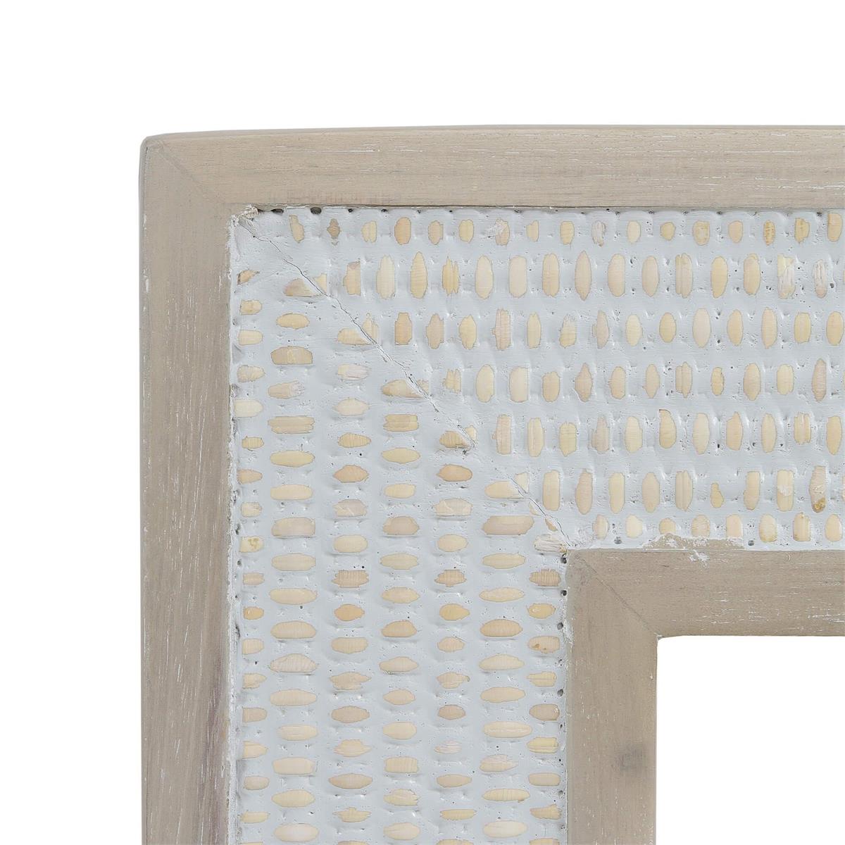 Bramble Finsbury End Table — Sandbar / Rattan White