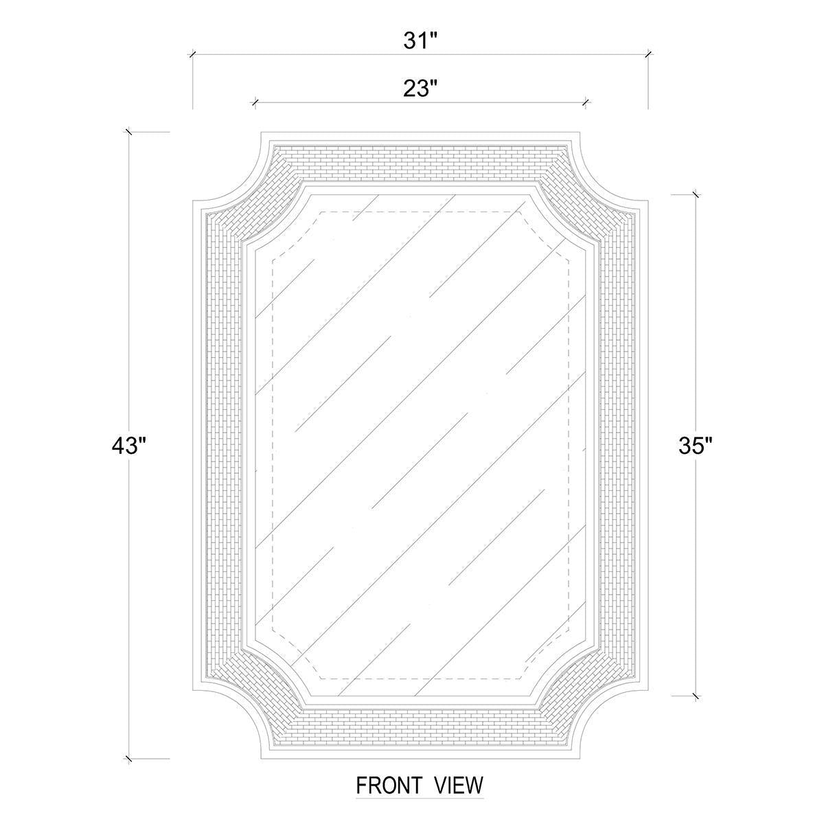 Bramble Finsbury Mirror — Sandbar / Rattan White
