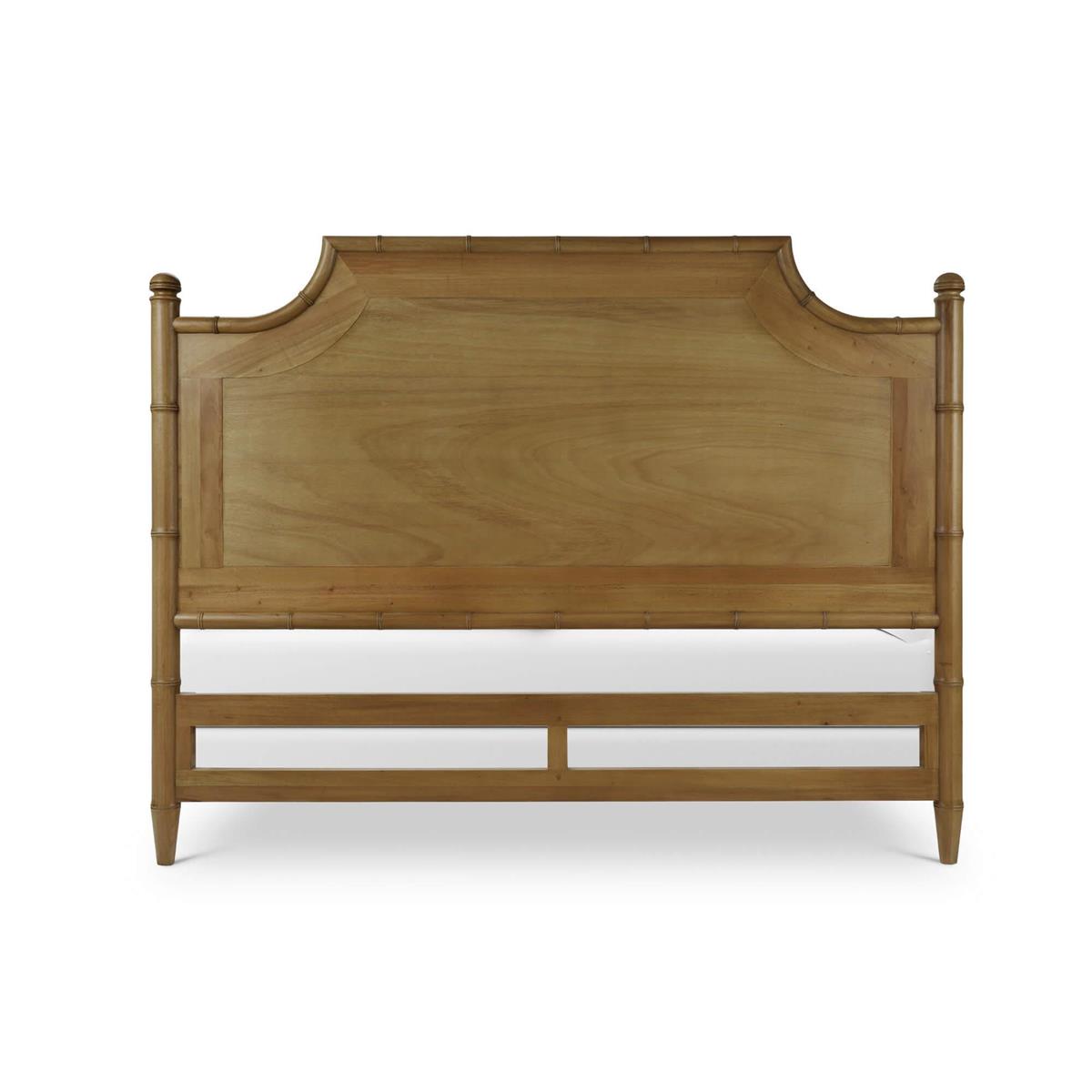 Bramble Chelsea Upholstered Bed King — Antique French Oak / Dinara Natural