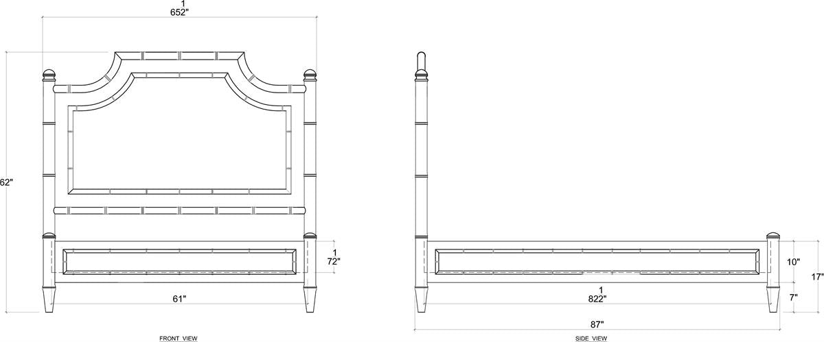 Bramble Chelsea Upholstered Bed Queen — Antique French Oak / Dinara Natural