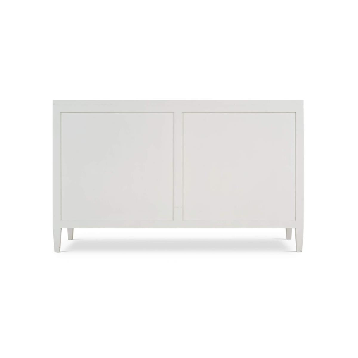 Bramble Belgravia 6 Draw Dresser w/o Rattan — True White *