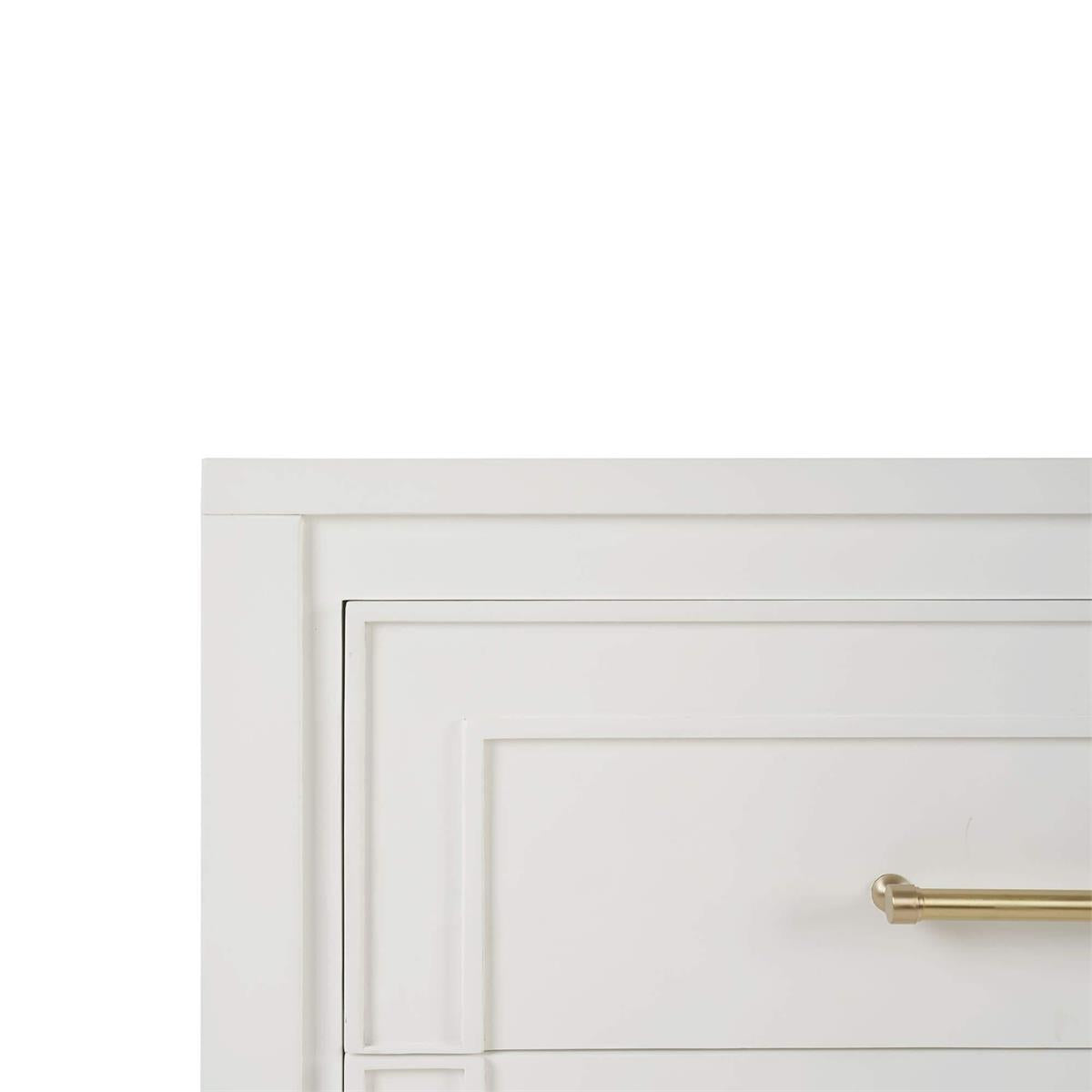 Bramble Belgravia 6 Draw Dresser w/o Rattan — True White *