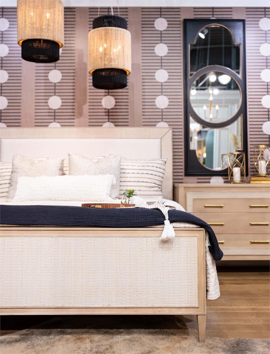 Bramble Belgravia 3 Drawer Dresser — Sandbar / Rattan White