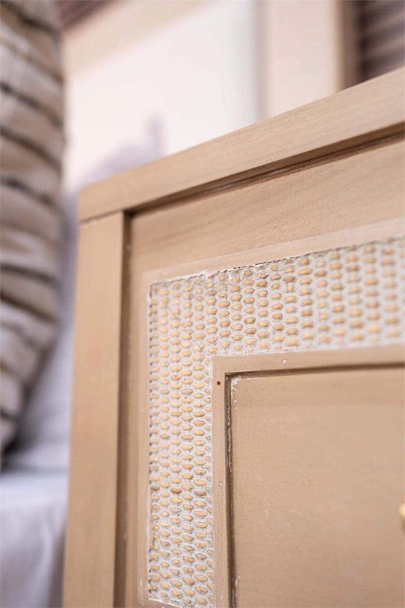 Bramble Belgravia 3 Drawer Dresser — Sandbar / Rattan White