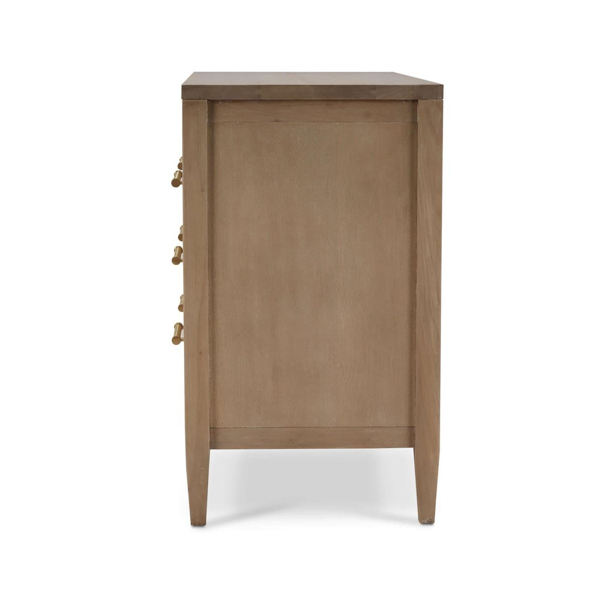 Bramble Belgravia 3 Drawer Dresser — Sandbar / Rattan White