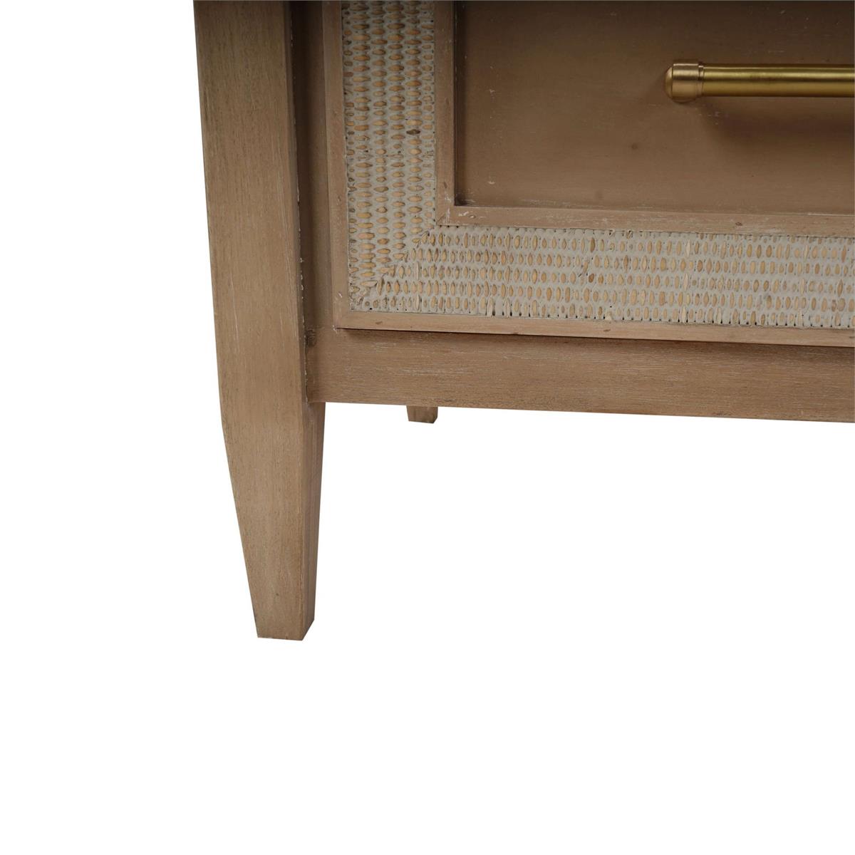 Bramble Belgravia 3 Drawer Dresser — Sandbar / Rattan White