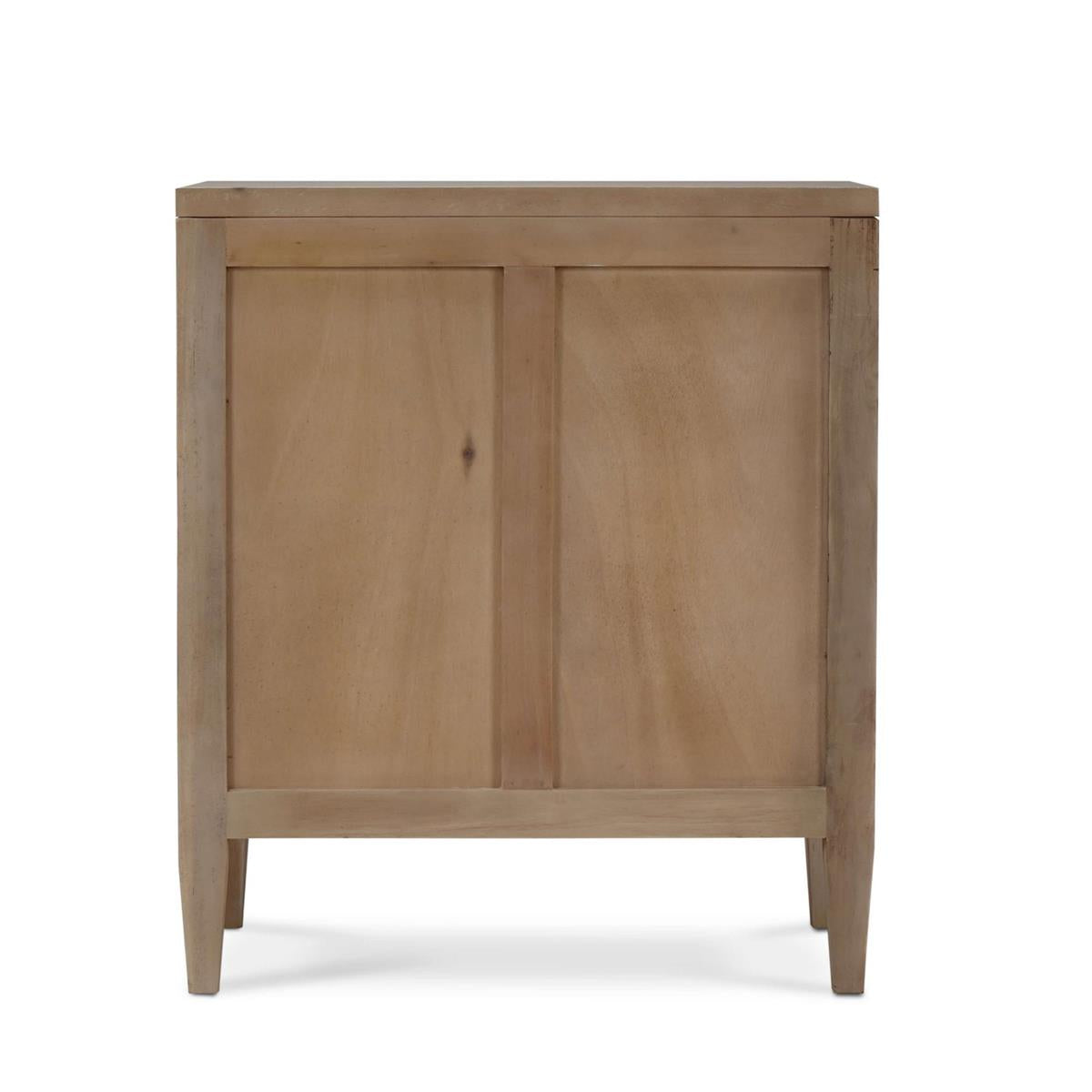 Bramble Belgravia Bedside Table — Sandbar / Rattan White