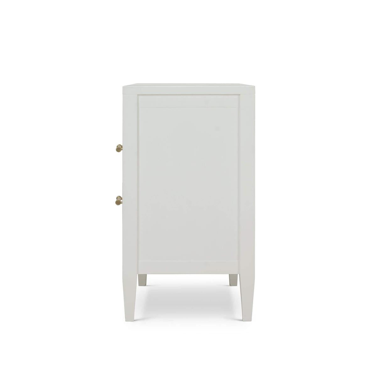 Bramble Belgravia Bedside w/o Rattan — True White *