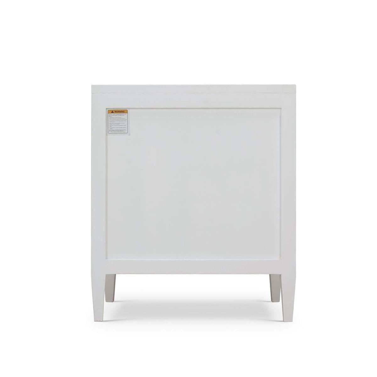 Bramble Belgravia Bedside w/o Rattan — True White *