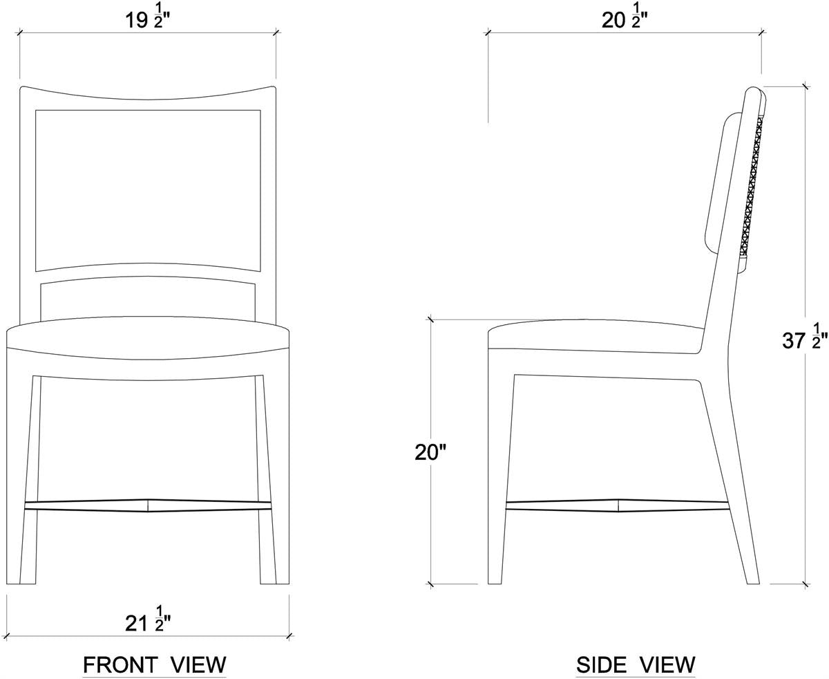 Bramble Fitzrovia Dining Chair — Straw Wash / Arctic
