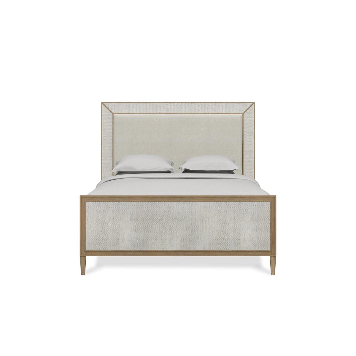 Bramble Belgravia Upholstered Queen Bed — Sandbar / Dinara Natural