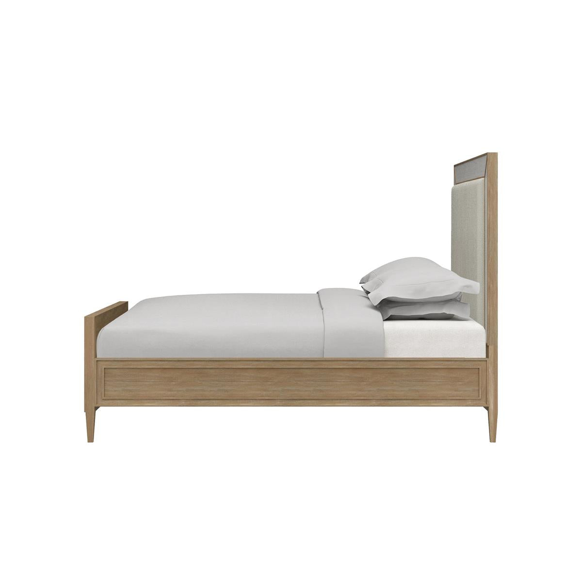 Bramble Belgravia Upholstered Queen Bed — Sandbar / Dinara Natural
