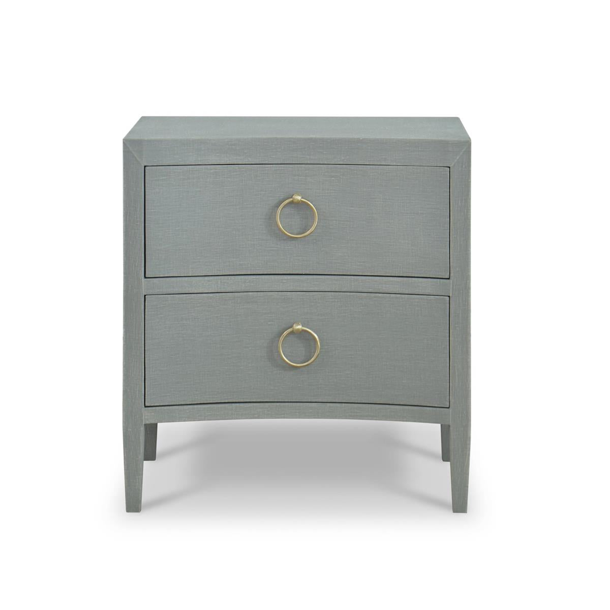 Bramble Mornington Linen Wrapped Nightstand — Linen Pale Blue * lightly sanded to give a light weathered appearance.