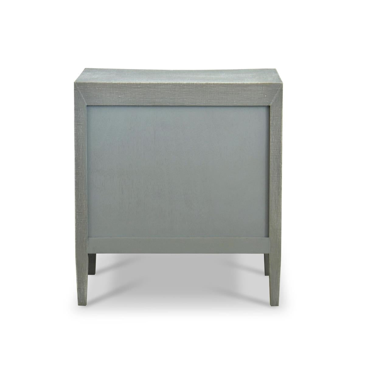 Bramble Mornington Linen Wrapped Nightstand — Linen Pale Blue * lightly sanded to give a light weathered appearance.