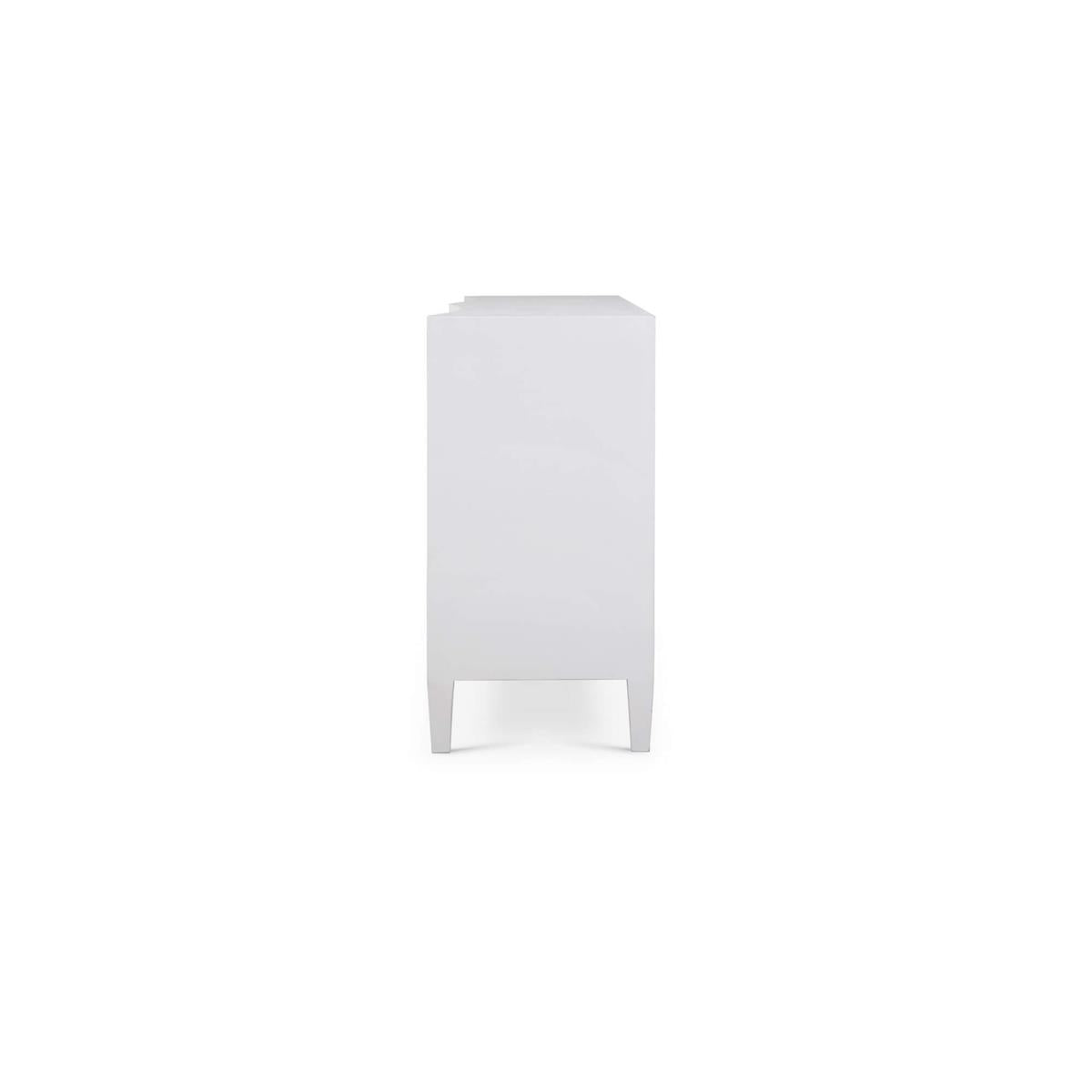 Bramble Mornington Linen Wrapped 6 Drawer Dresser — Linen True White
