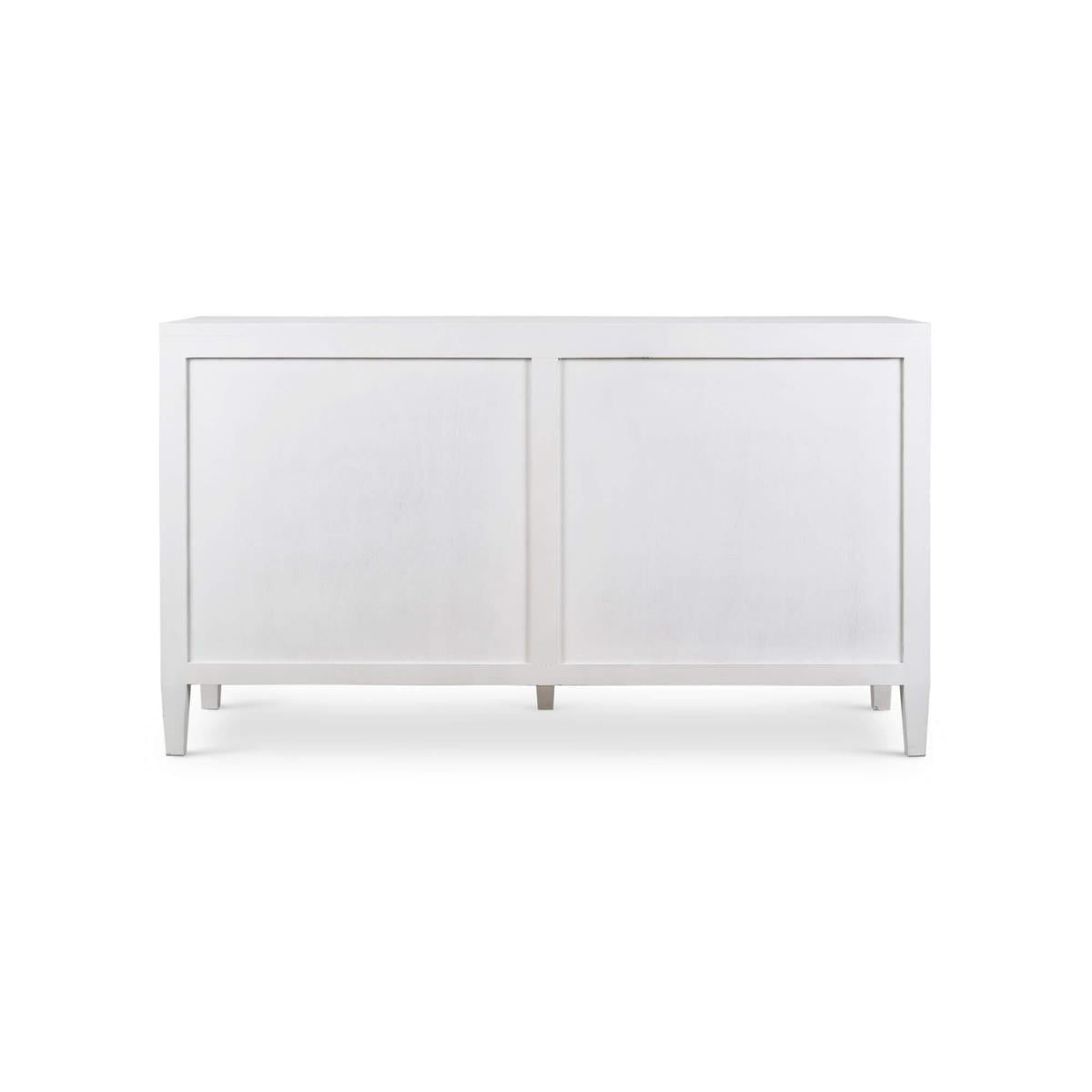 Bramble Mornington Linen Wrapped 6 Drawer Dresser — Linen True White