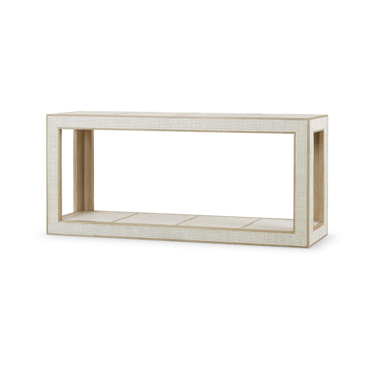 Bramble Finsbury Console Table — Sandbar / Rattan White