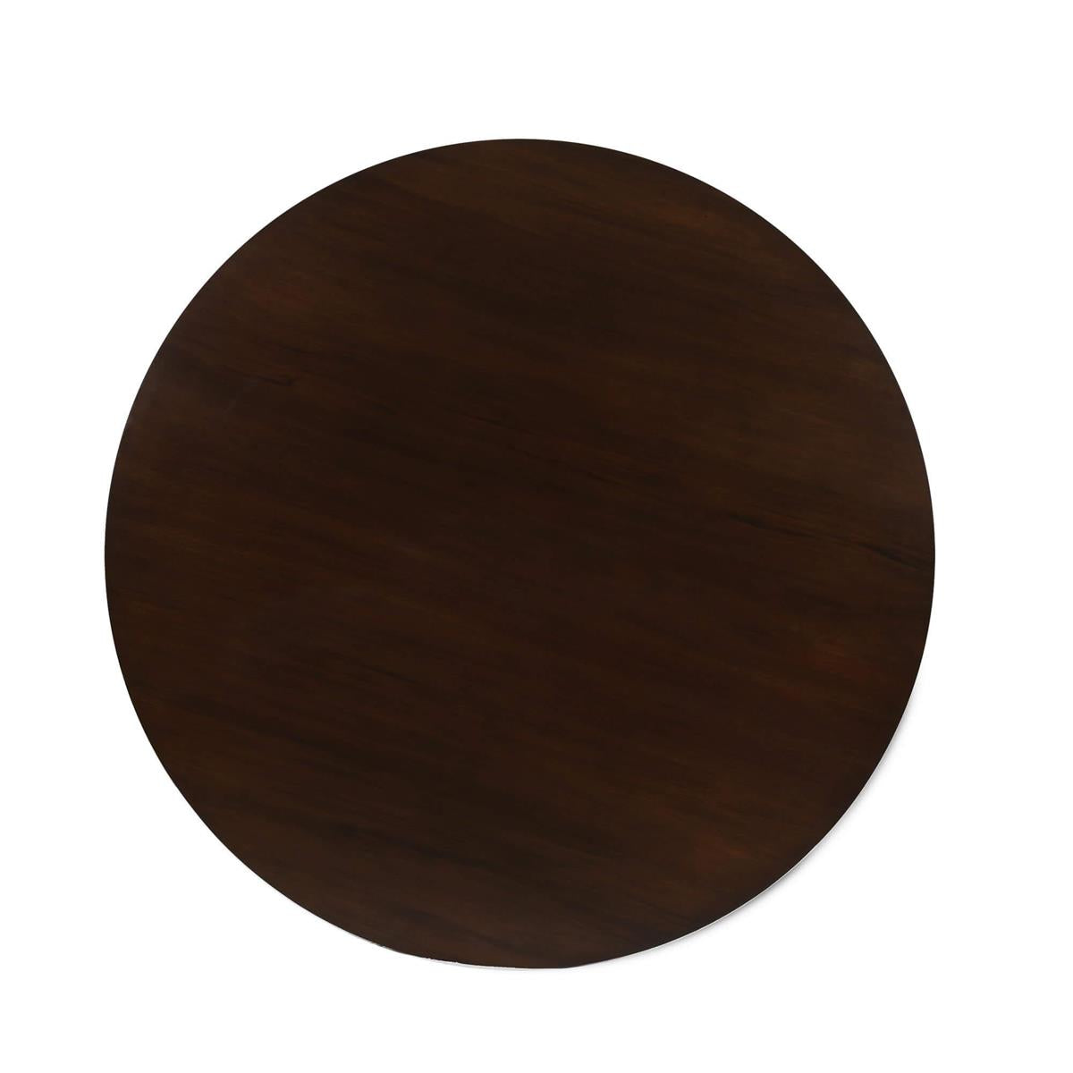 Bramble Portobello Round Dining Table 60" — Matt Teak Brown