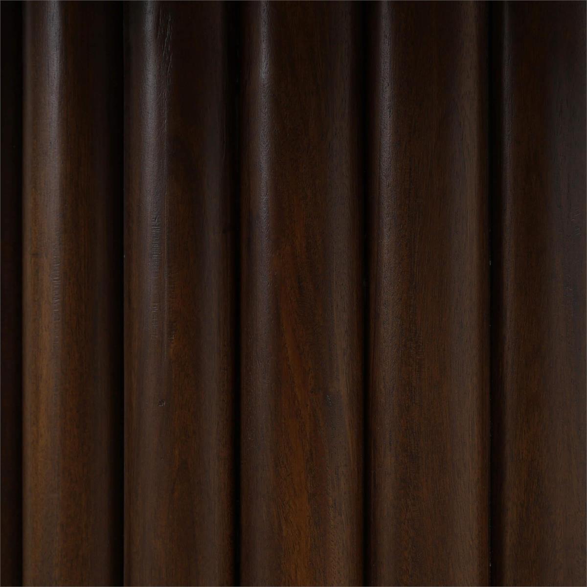 Bramble Portobello Round Dining Table 60" — Matt Teak Brown