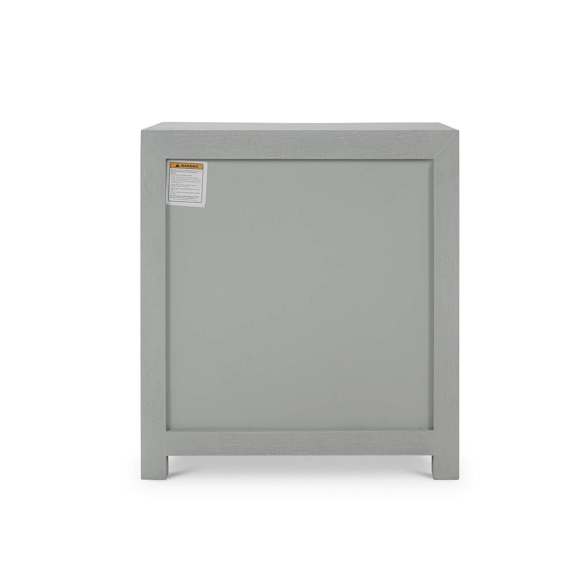 Bramble Mornington Open Shelf Bedside Table Linen Wrapped — Linen Pale Blue * lightly sanded to give a light weathered appearance.