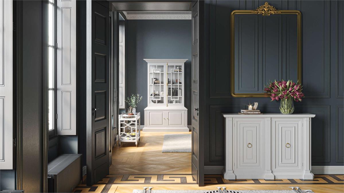 Bramble Surrey Narrow Sideboard — True White *