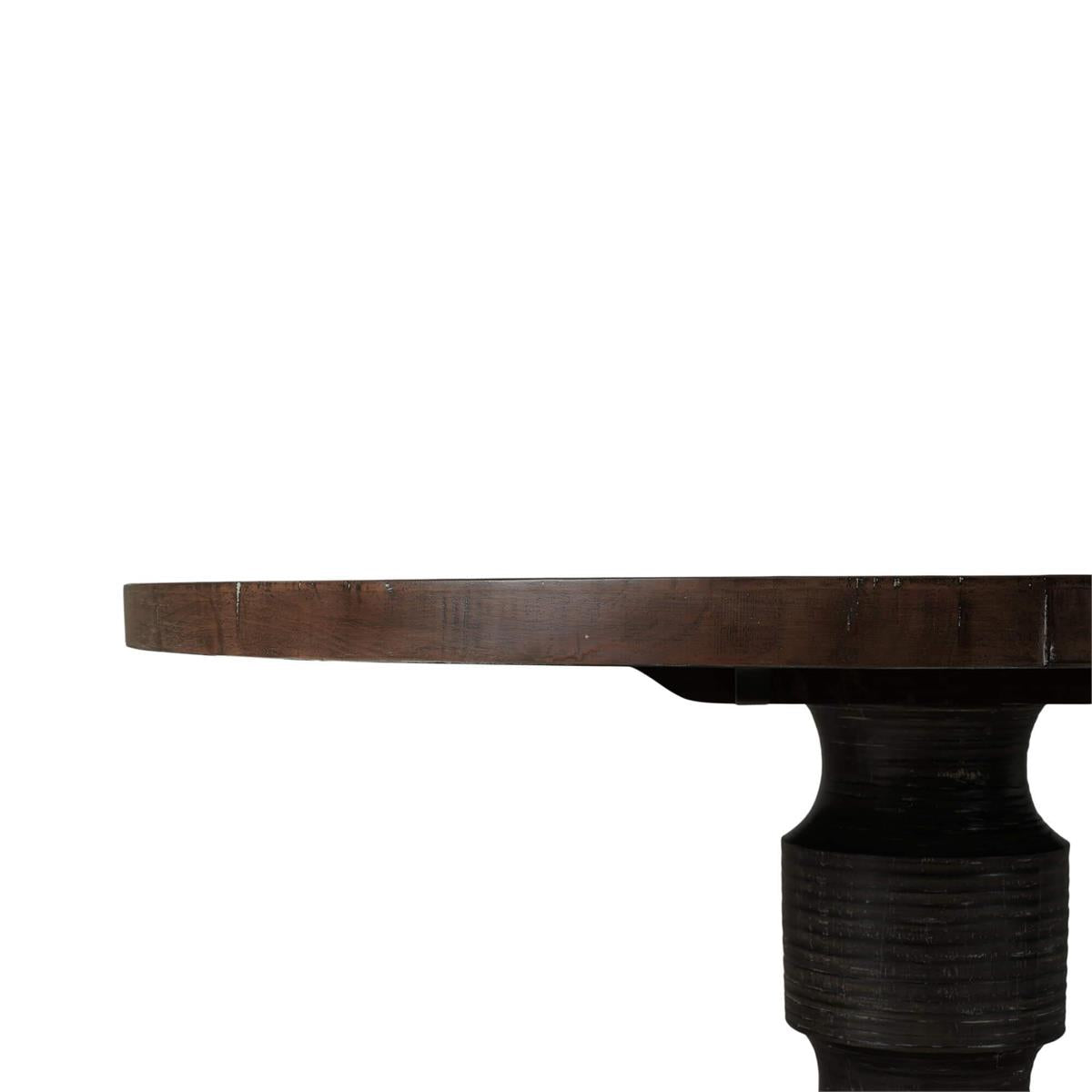 Bramble Beatnik Round Dining Table 60" — Java Brown