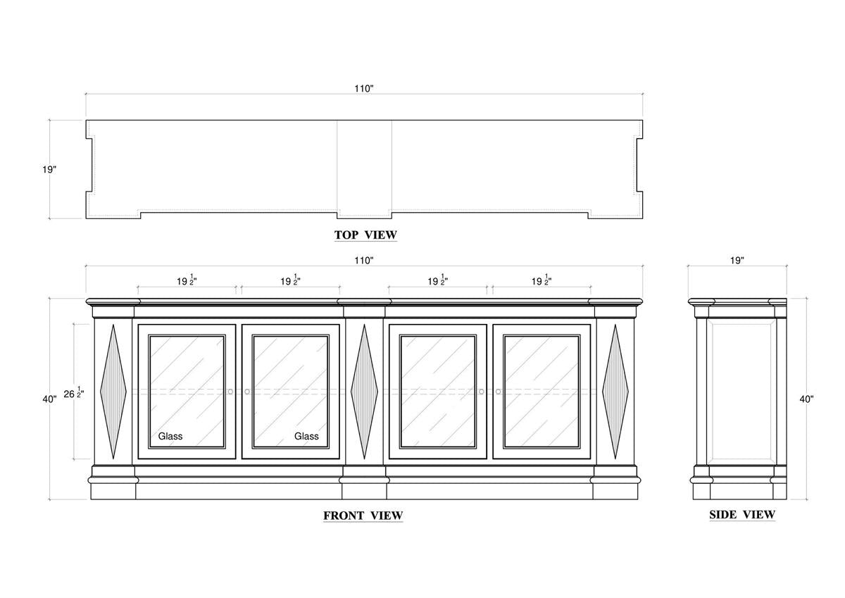 Bramble Narbonne Sideboard — Fruit Wood / True White *