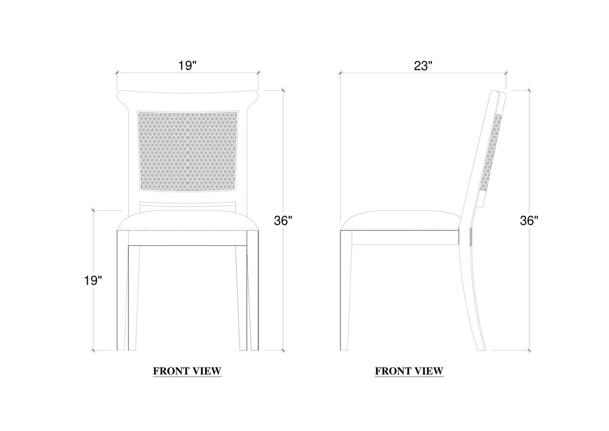 Bramble Gustavian Dining Chair w/ Rattan Back — Grey Charleston / Boucle Sand