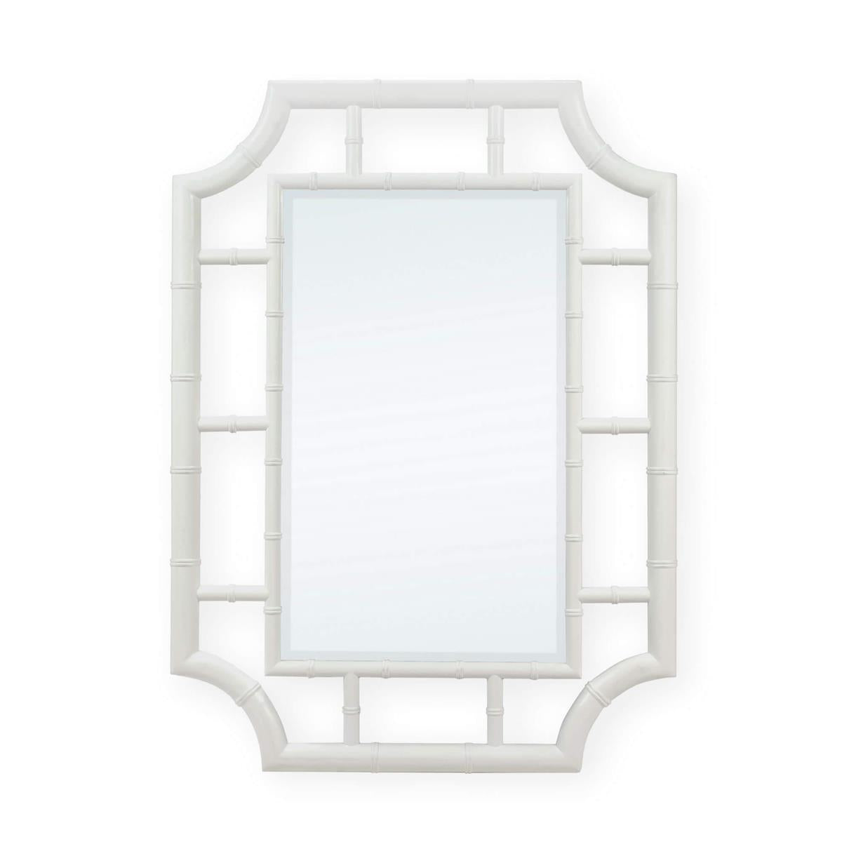 Bramble Bamboo Mirror — True White *