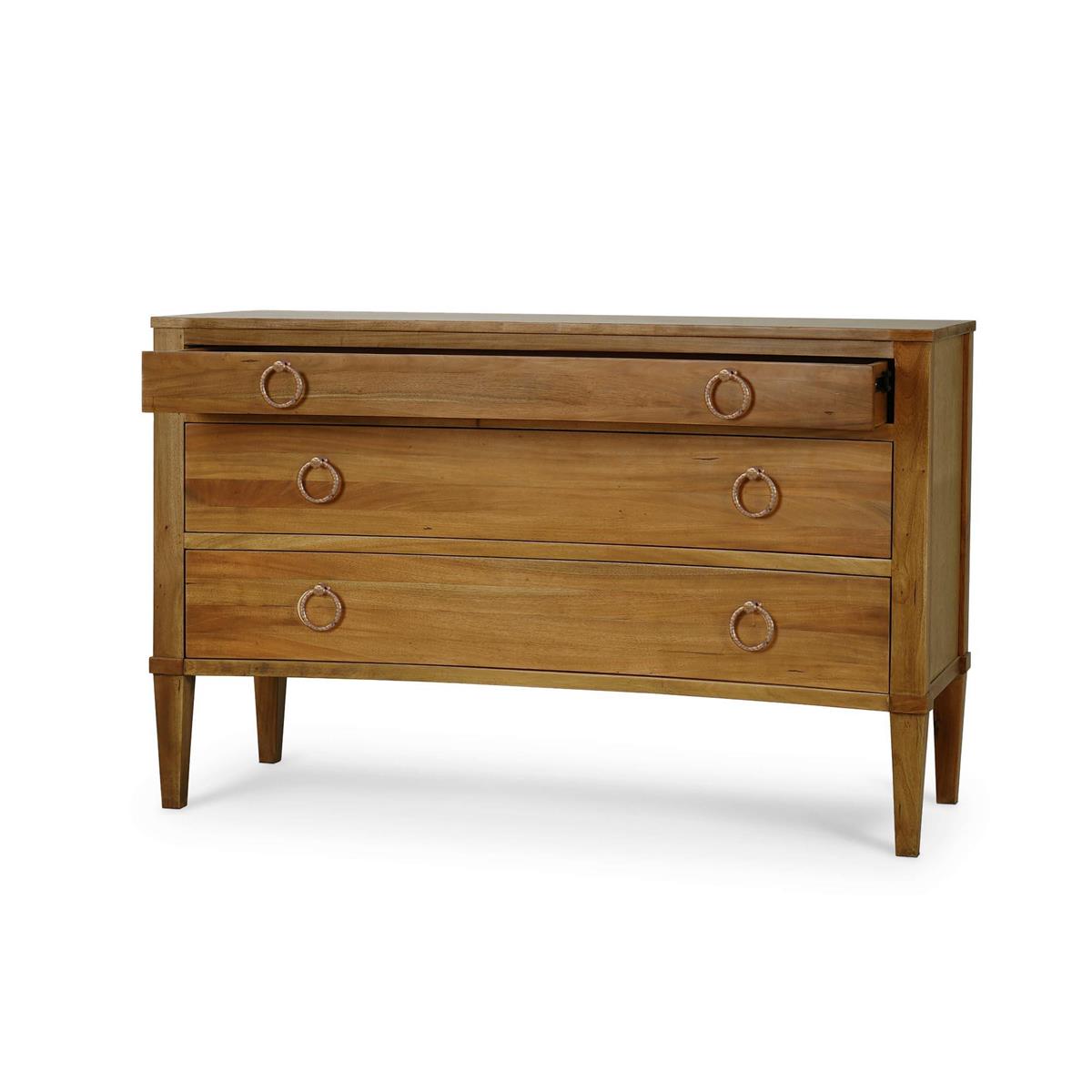 Bramble Bow 3 Drawer Chest — Antique French Oak