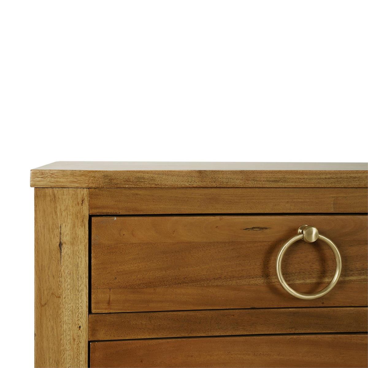 Bramble Bow 3 Drawer Chest — Antique French Oak