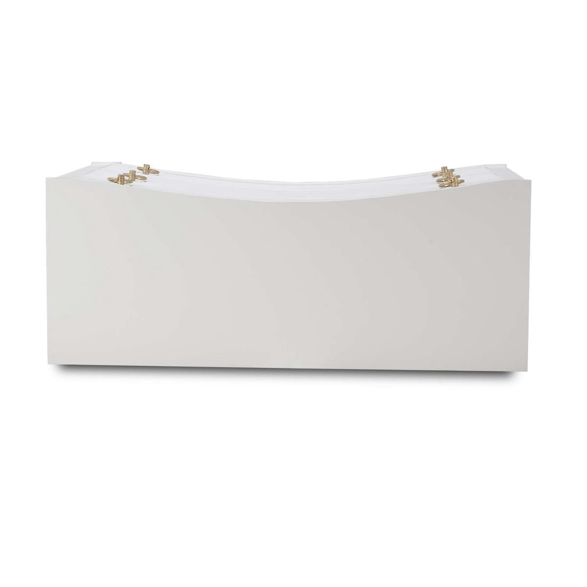 Bramble Bow 3 Drawer Chest — Architectural White / Light Distressed