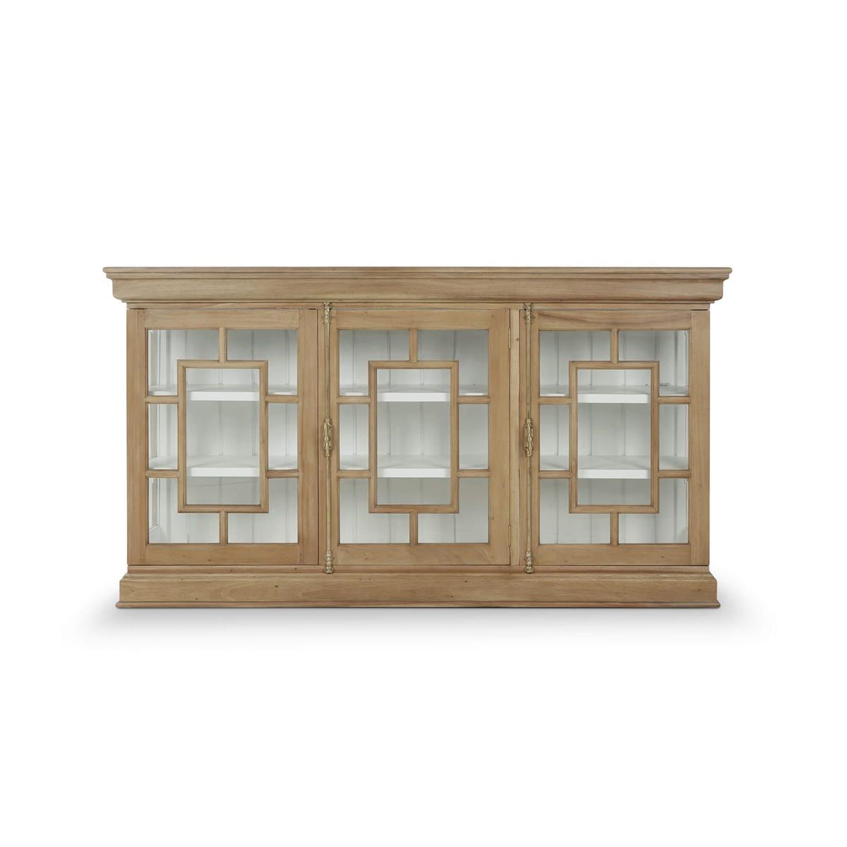 Bramble Bruges 3 Door Credenza — Fruit Wood / True White *