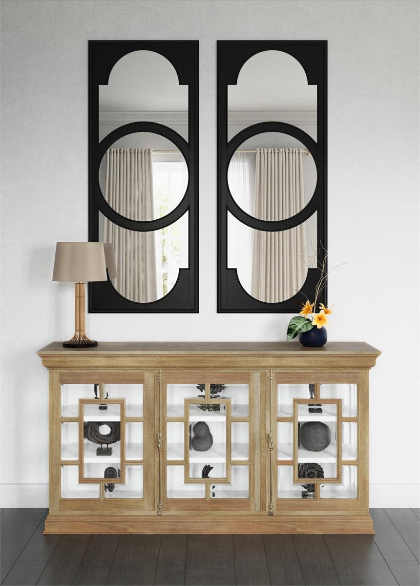 Bramble Bruges 3 Door Credenza — Fruit Wood / True White *