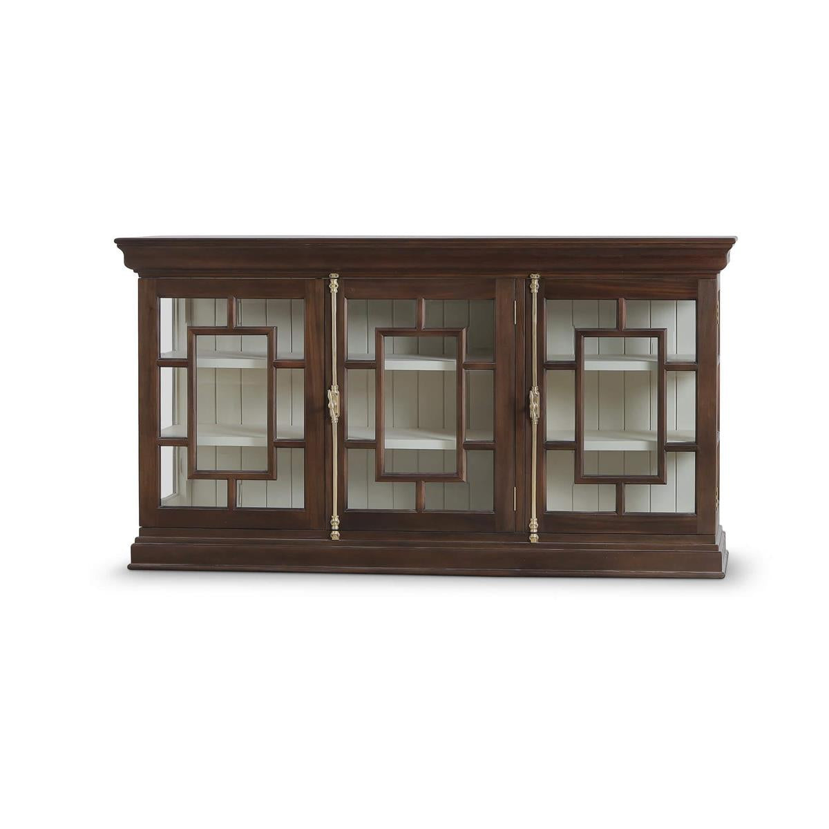 Bramble Bruges 3 Door Credenza — Dark Walnut / Putty