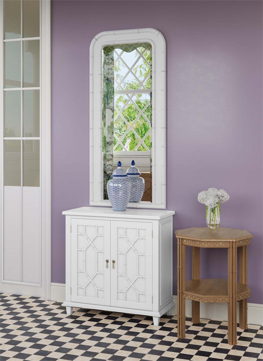 Bramble Chelsea Arched Mirror — Architectural White / Light Distressed