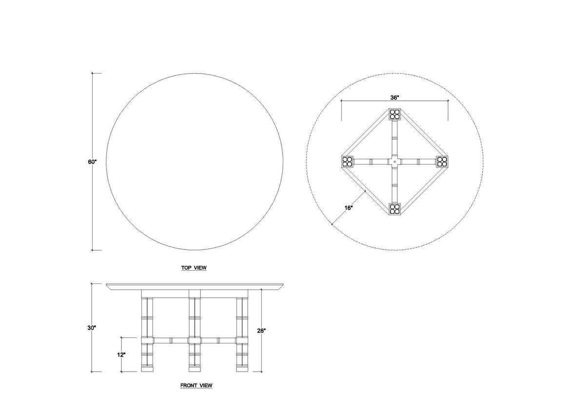 Bramble Farringdon Round Dining Table 60'' — Fruit Wood