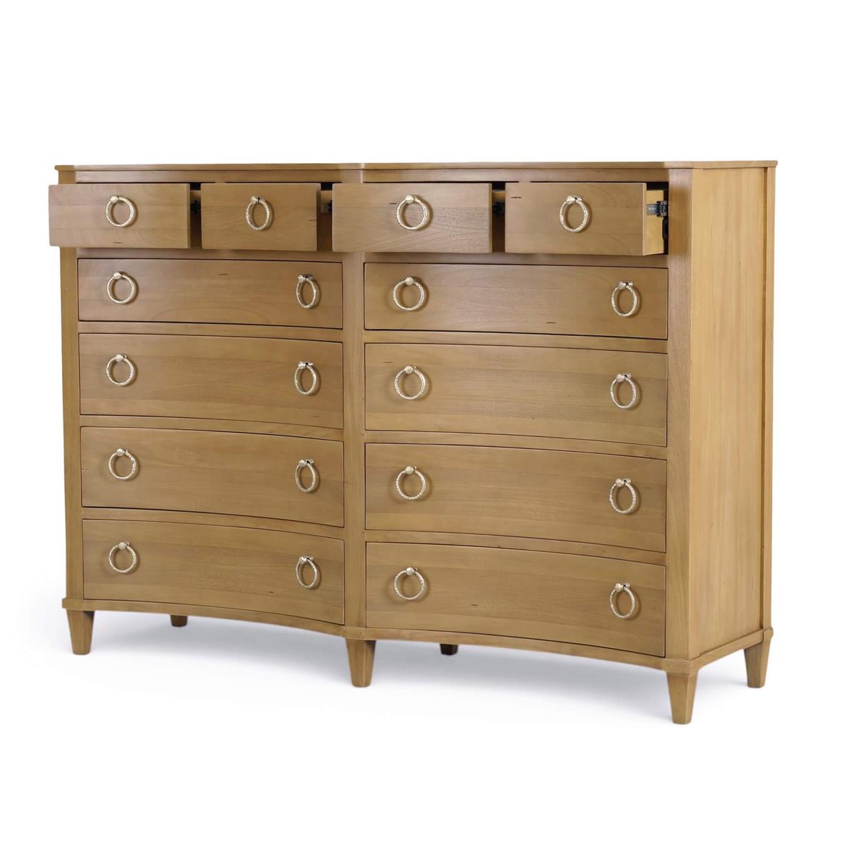 Bramble Bow 12 Drawer Dresser — Antique French Oak