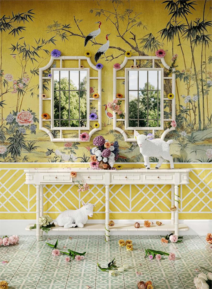 Bramble Hurlingham Long Console — Putty / No Distress
