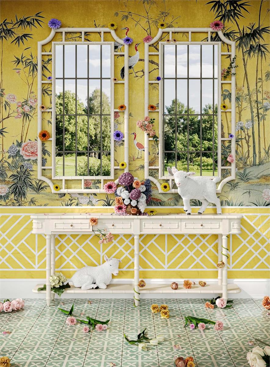 Bramble Hurlingham Long Console — Putty / No Distress