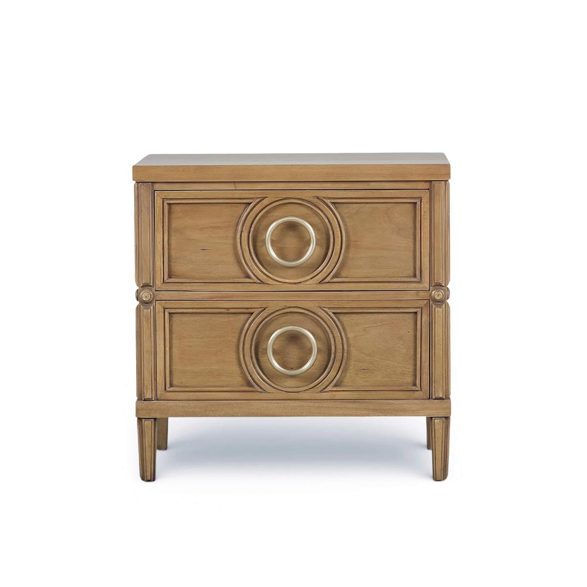 Bramble Chalfont 2 Drawer Bedside Table — Antique French Oak