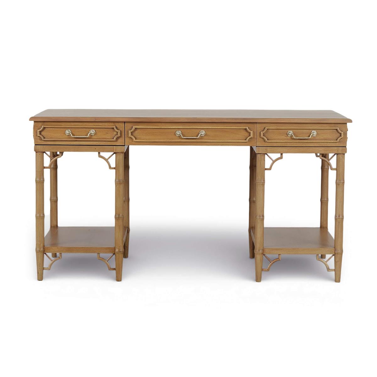 Bramble Chelsea Pedestal Desk — Antique French Oak
