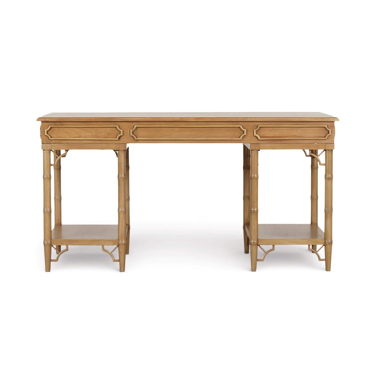 Bramble Chelsea Pedestal Desk — Antique French Oak