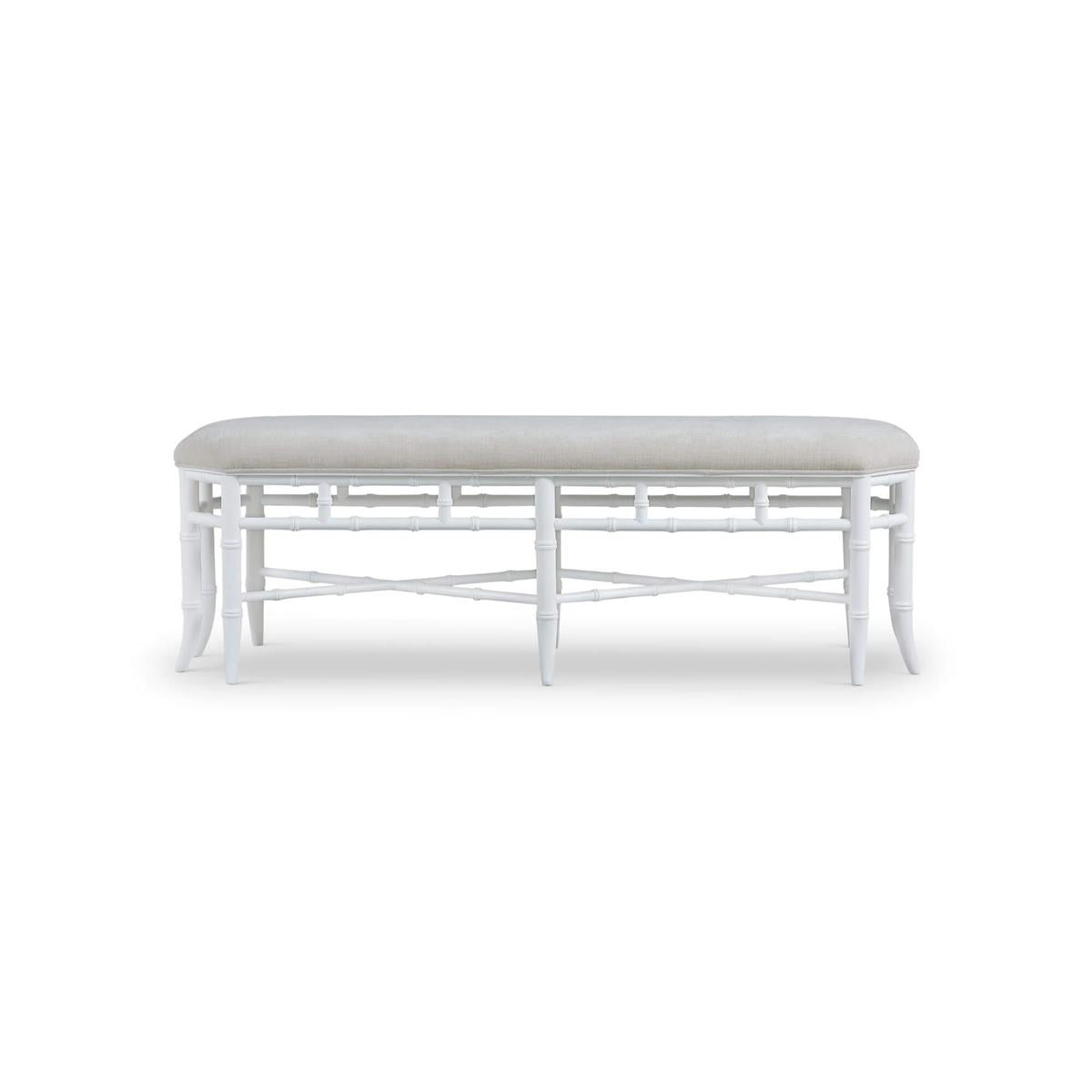 Bramble Grosvenor Bench — Architectural White / Thames Natural