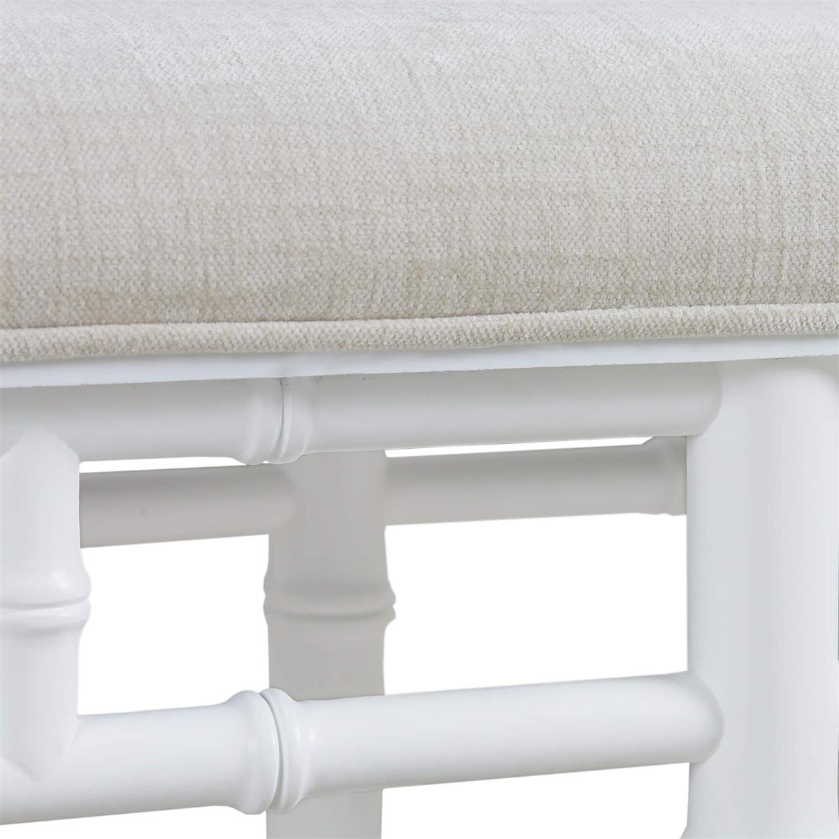 Bramble Grosvenor Bench — Architectural White / Thames Natural