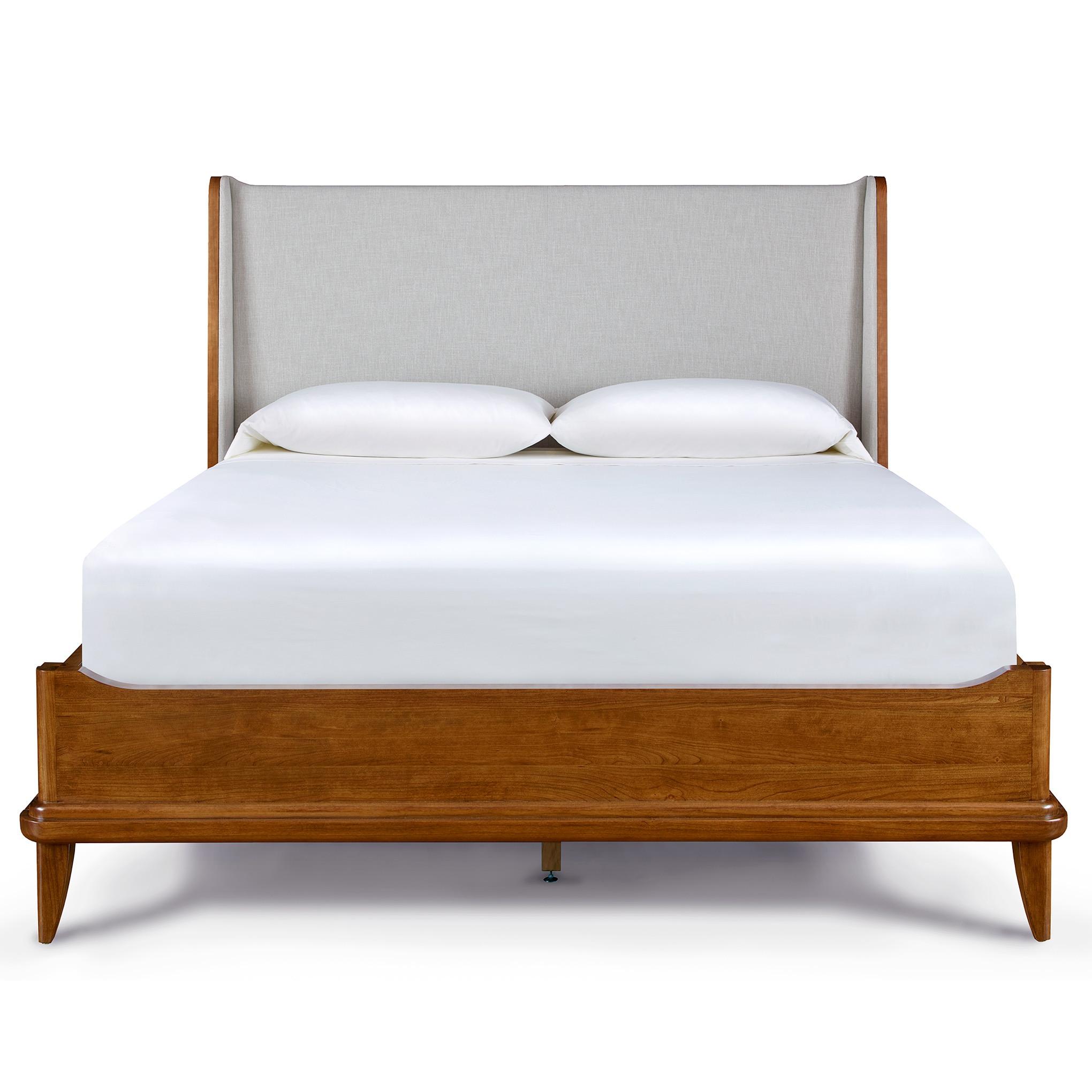 Stickley Martine Bed with Upholstered Headboard — Cherry 90N Coventry