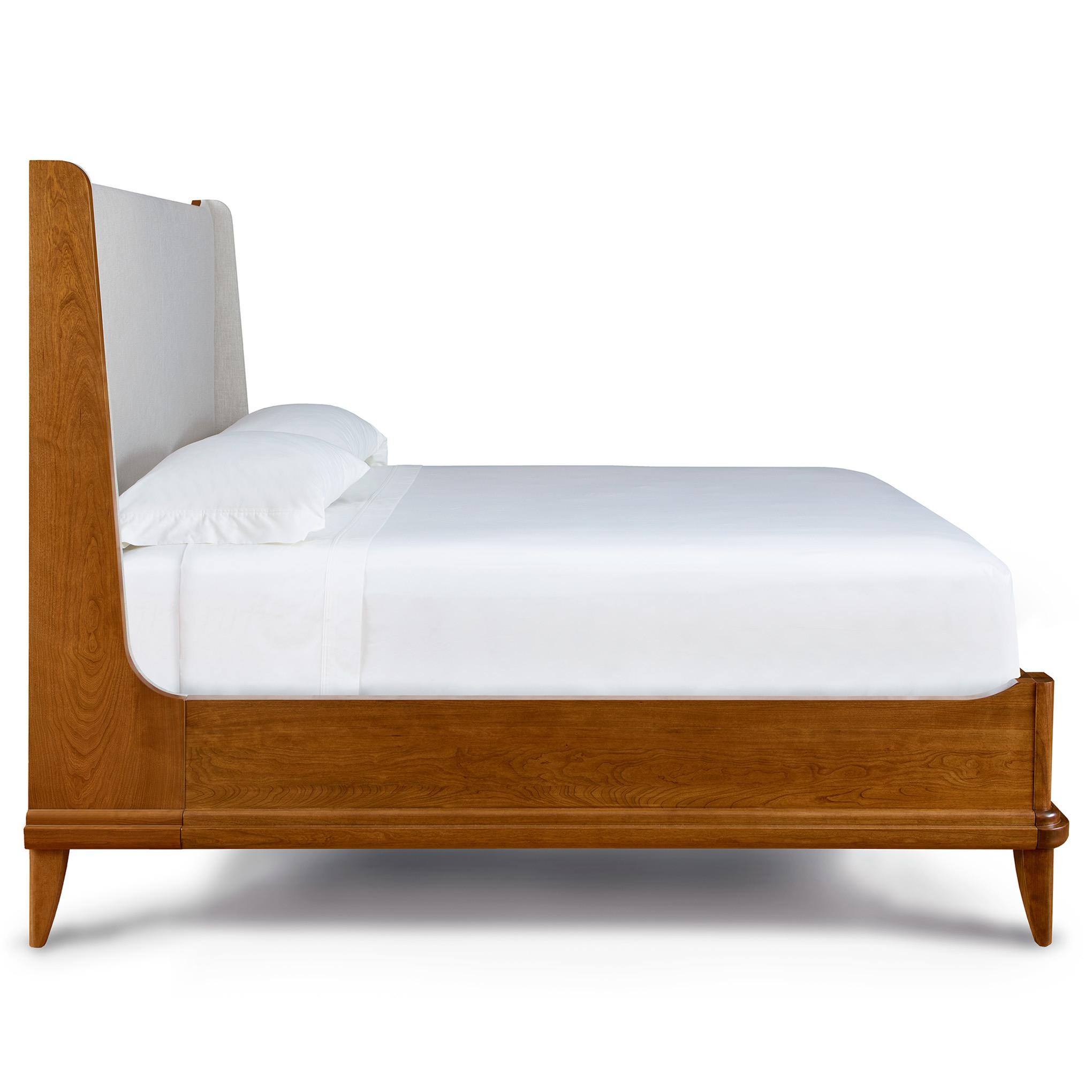 Stickley Martine Bed with Upholstered Headboard — Cherry 90N Coventry