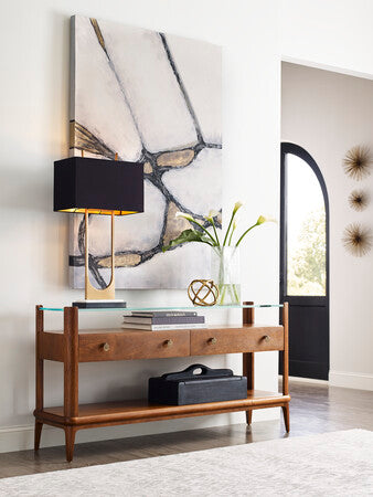 Stickley Martine Glass-Top Console Table