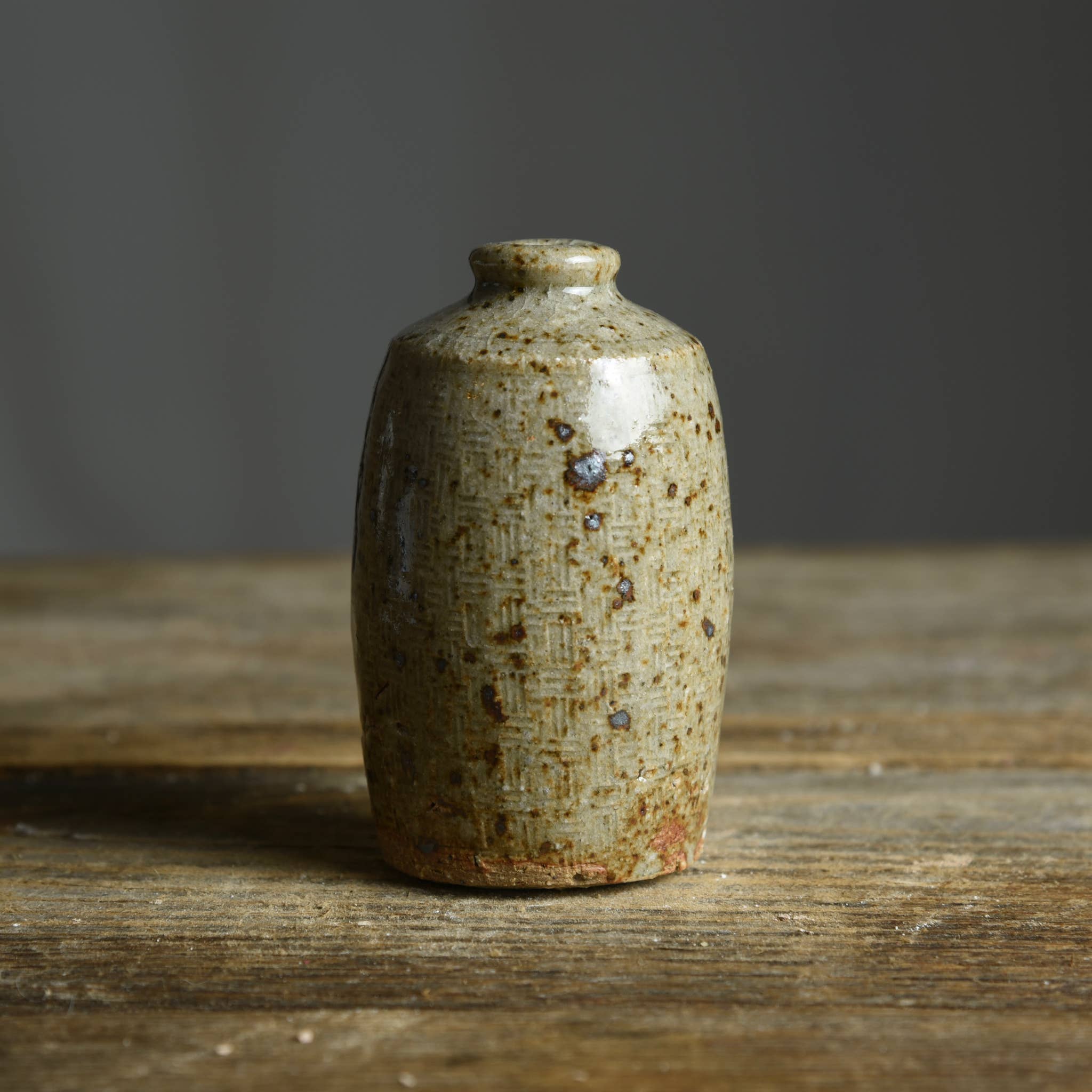 Matt Fishman Pottery Wild Clay Bud Vase in Ash Glaze