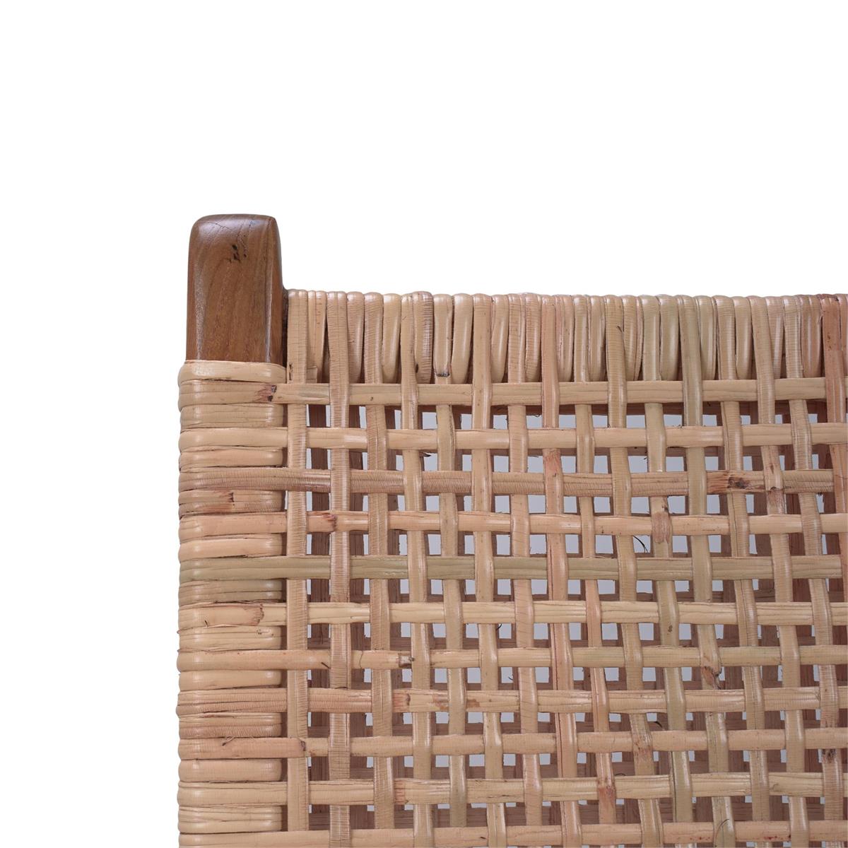 Bramble Logan Dining Chair w/ Rattan — Teak Rust Natural / Rattan Natural